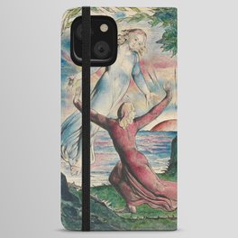 William Blake - Dante running from the three beasts iPhone Wallet Case