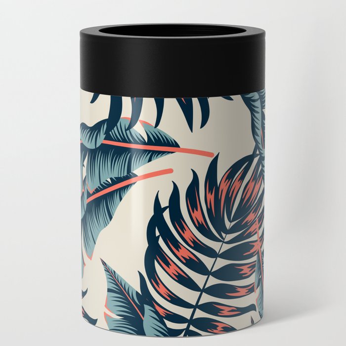 Surfer Tropical Monstera Print Can Cooler