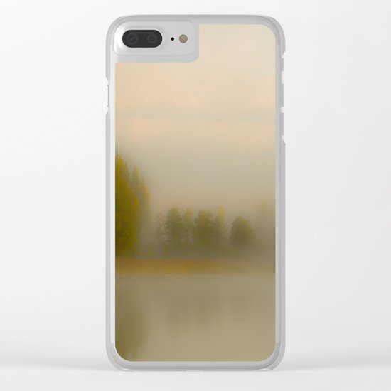 Misty Autumn Morning Clear iPhone Case
