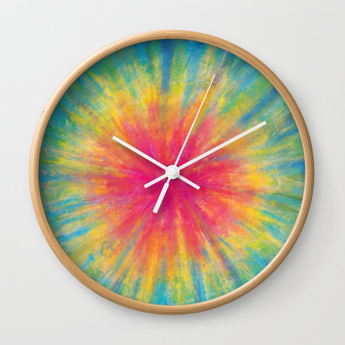 Tie Dye Rainbow Vibrant Saturated Painting Drawing Coloring Wall
