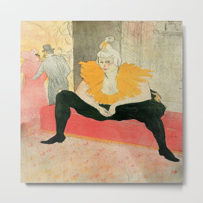 Henri de Toulouse-Lautrec "Sitting Clown" Metal Print