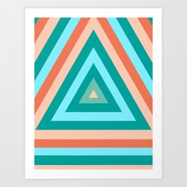 Colorful triangles Art Print