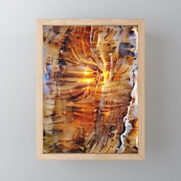 Petrified Wood Abstract Aesthetic No6 Framed Mini Art Print
