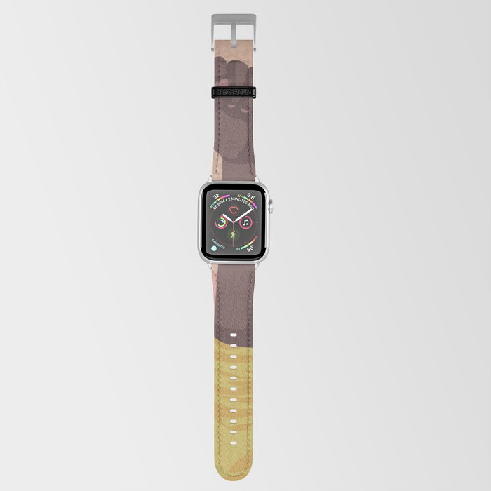 Fist hands up of different types of skins, multiracial raised fists concept art print Apple Watch Band