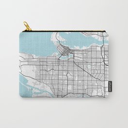Vancouver City Map of Canada - Circle Carry-All Pouch