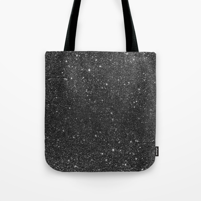 black glitter bag