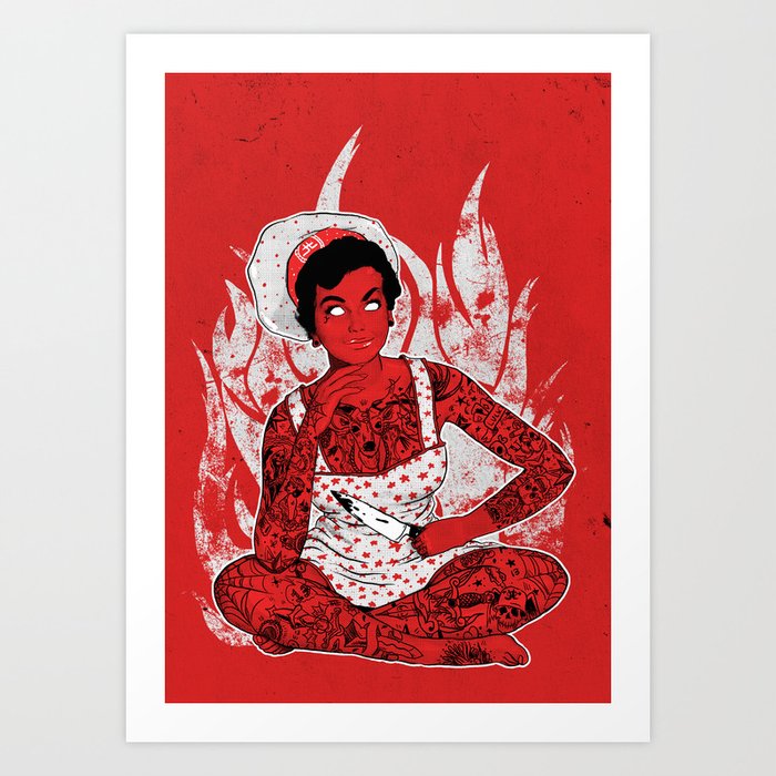 Housewife From Hell Art Print