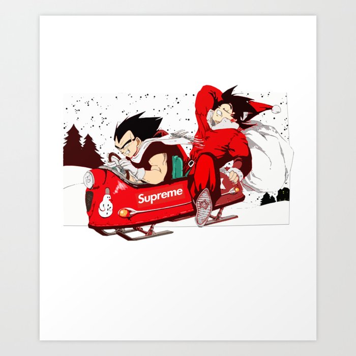 Supreme Dragon Ball Christmas Art Print By Makaiworld Society6