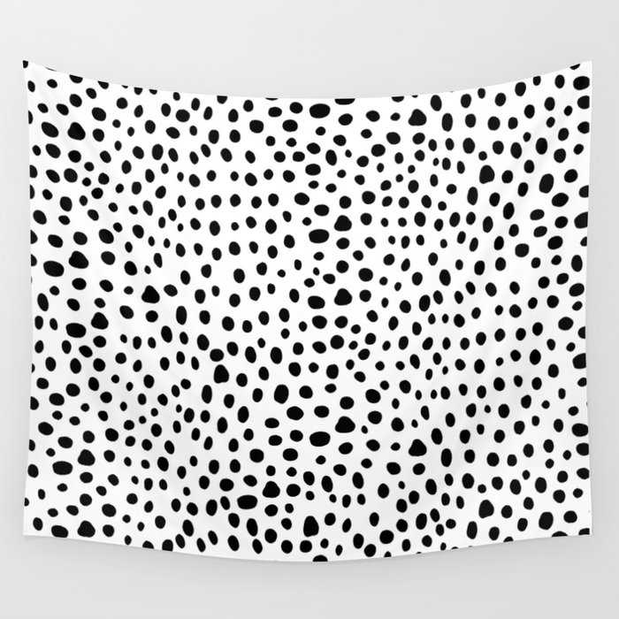 Black and white polka dot tapestry cheap