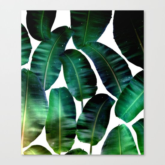 Cosmic Banana Leaves #society6 #decor #buyart Canvas Print
