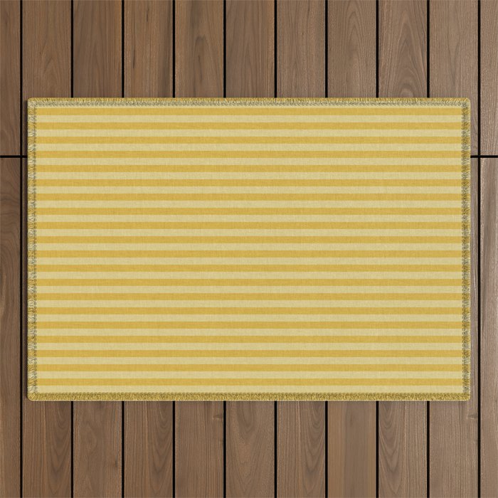 Stripes yellow and beige #homedecor Outdoor Rug