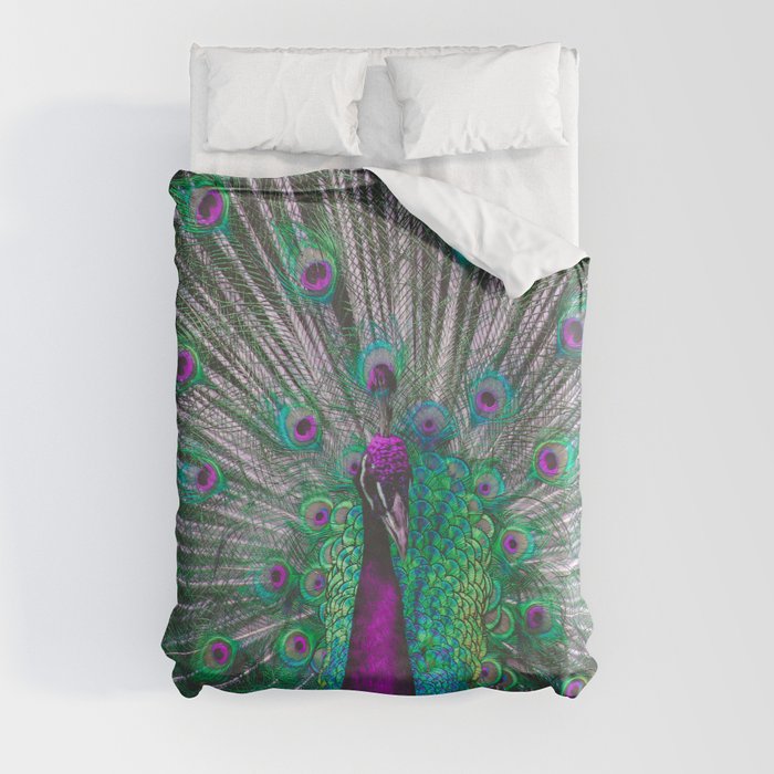 Psychedelic Peacock Duvet Cover