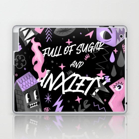 Full of sugar and anxiety Laptop & iPad Skin