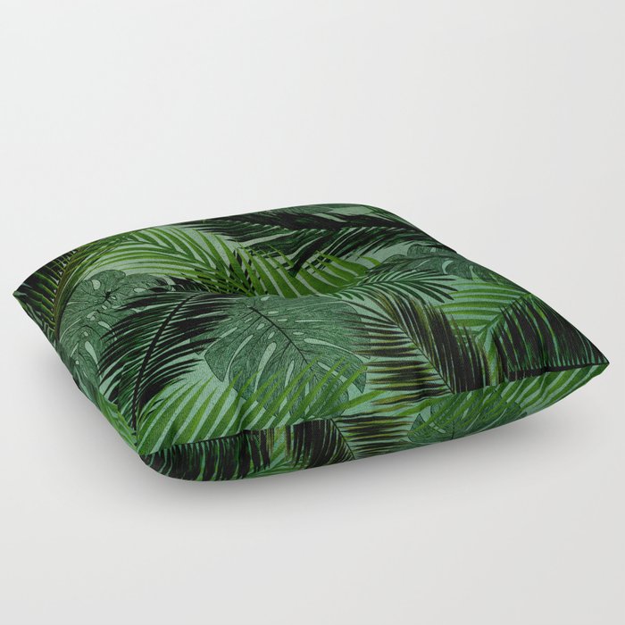 Green Foliage Floor Pillow by Vickn Society6