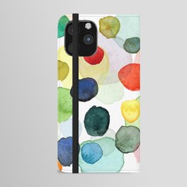 Watercolor drops multicolor iPhone Wallet Case