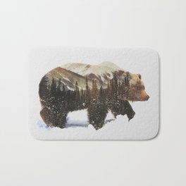 Arctic Grizzly Bear Bath Mat