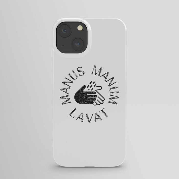 Manus Manum Lavat II iPhone Case