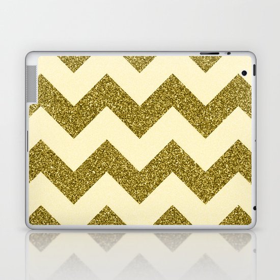 Chevron Gold Laptop & iPad Skin