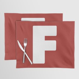 F (White & Maroon Letter) Placemat