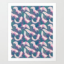 Axolotls Art Print