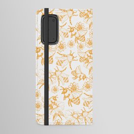 Aesthetic and simple bees pattern Android Wallet Case