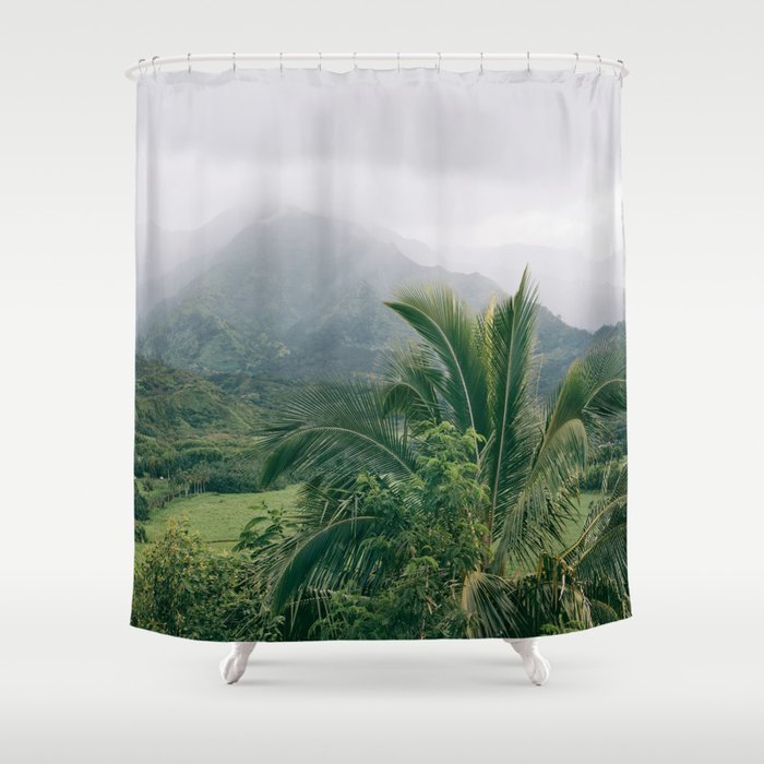 Hanalei Valley, Kauai Hawaii, Tropical Nature, Landscape Photography Shower Curtain