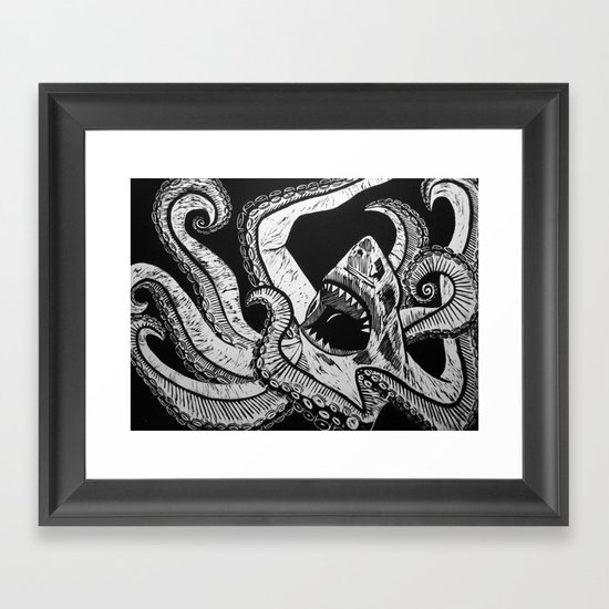 Sharktopus Framed Art Print