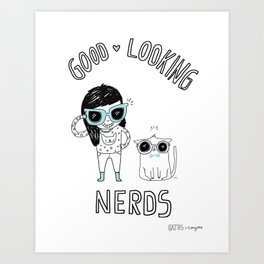 Good looking nerds Art Print