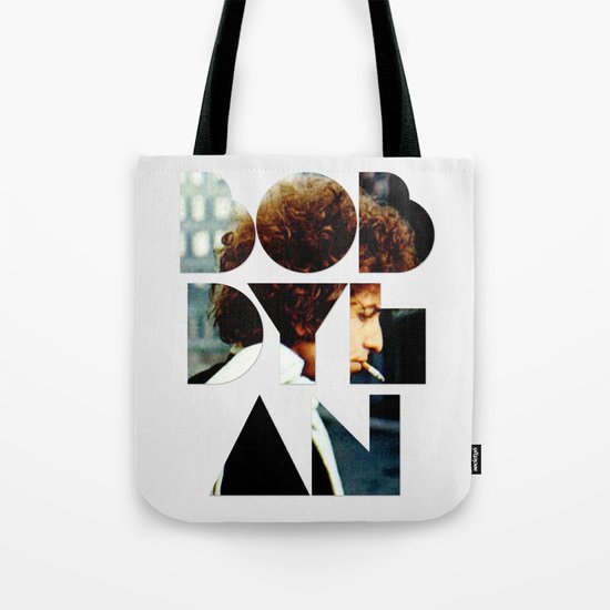 Bob Dylan Font Colour Tote Bag