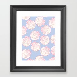 Seashell Pattern Framed Art Print