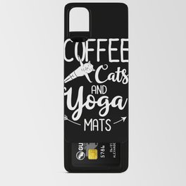Yoga Cat Beginner Workout Poses Quotes Meditation Android Card Case