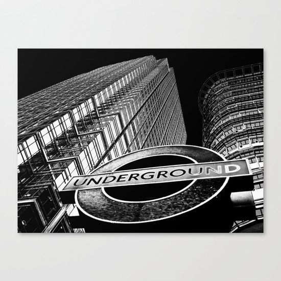 Canary Wharf Art Canvas Print