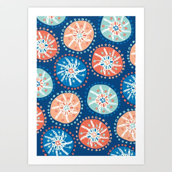 Flower Puffs Art Print