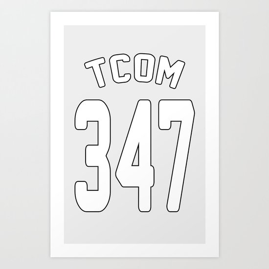 TCOM 347 AREA CODE JERSEY Art Print