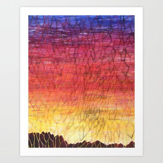 Desert Sunset Pattern Art Print