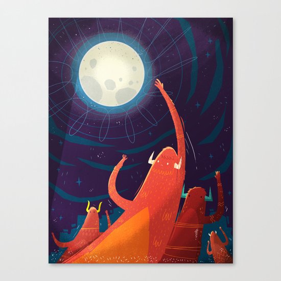 :::Touch the Moon::: Canvas Print