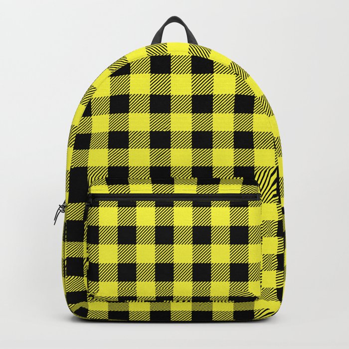 Yellow plaid sales backpack