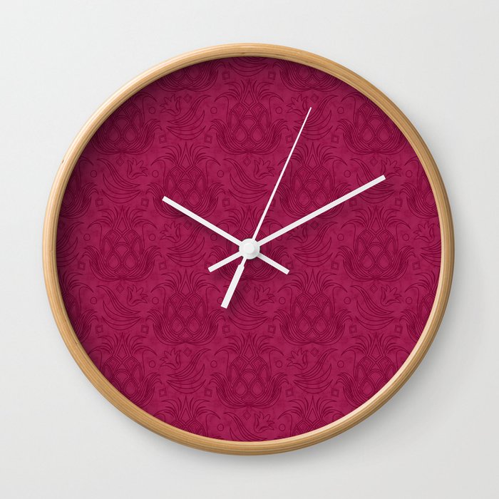 Pineapple Deco // Raspberry Swirl Wall Clock