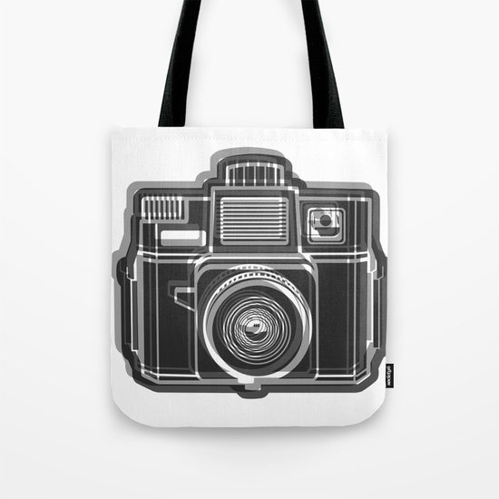 I Still Shoot Film Holga Logo - Black and White Tote Bag