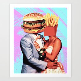 Fast Food Love Art Print