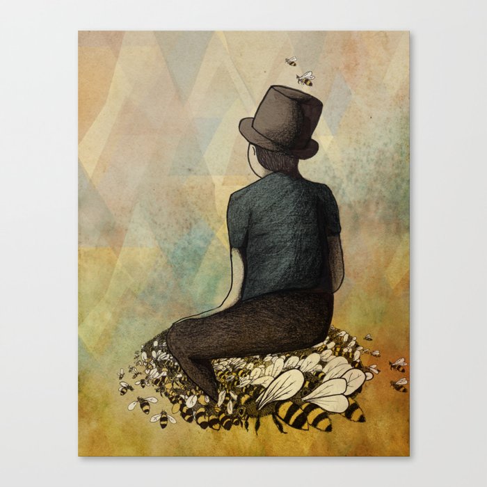 The Boy and his Bees Canvas Print