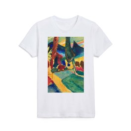 Landscape with two poplars Kids T Shirt