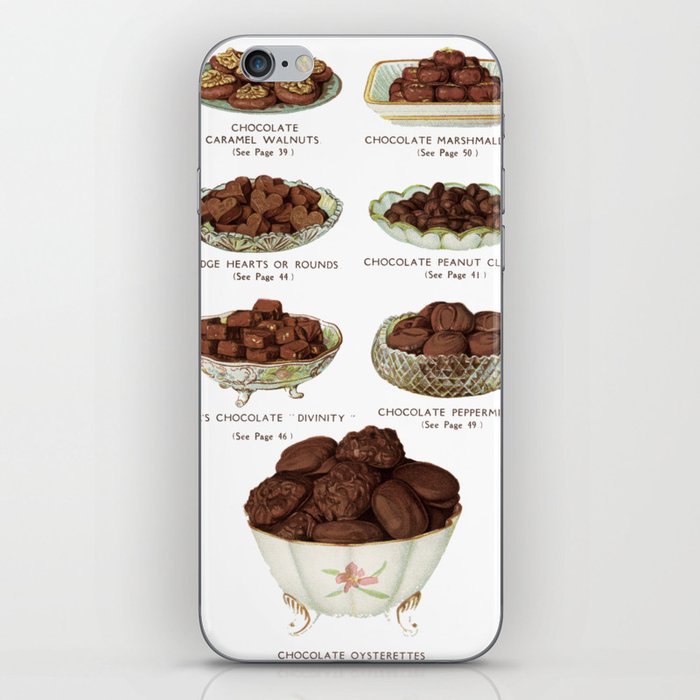 Vintage Old Chocolate Shop Recipes Cook Book Page iPhone Skin