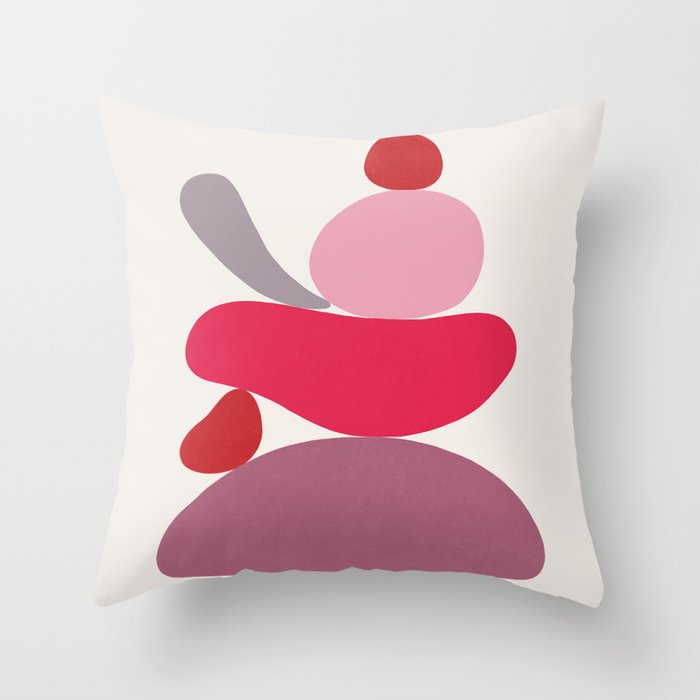Scoop // Abstract in Pink Throw Pillow