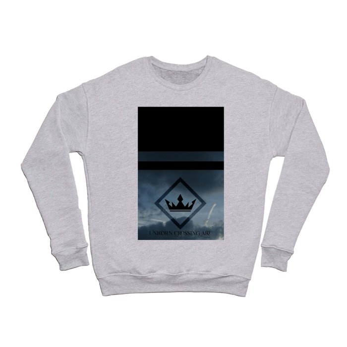 Black Line Clouds 1 Crewneck Sweatshirt