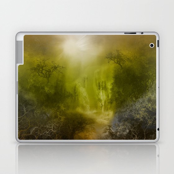 gold forest landscape Laptop & iPad Skin