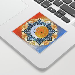 Sun and Moon Mandala Sticker