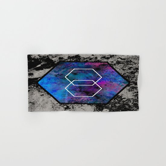 TEXtured HEX - Abstract, geometric, textured artwork Hand & Bath Towel