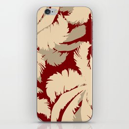 Palm Trees Red & Beige iPhone Skin