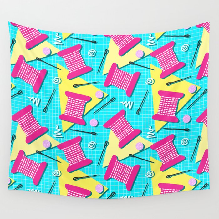 Memphis Sewing - Brights Wall Tapestry